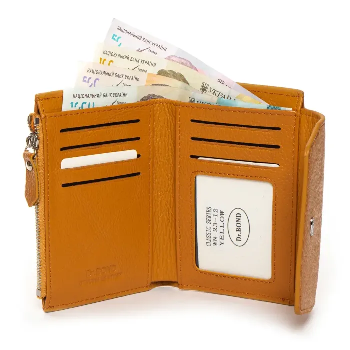 Гаманець Classic Жіноча шкіра DR. BOND WN-23-12 yellow