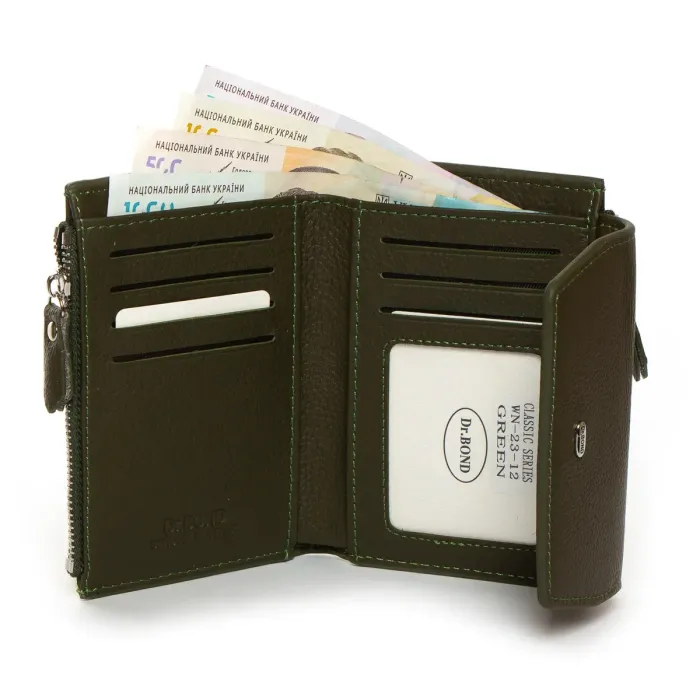 Гаманець Classic Жіноча шкіра DR. BOND WN-23-12 green