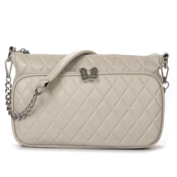 Сумка жіноча Класична шкіра ALEX RAI 2033-9 white-grey