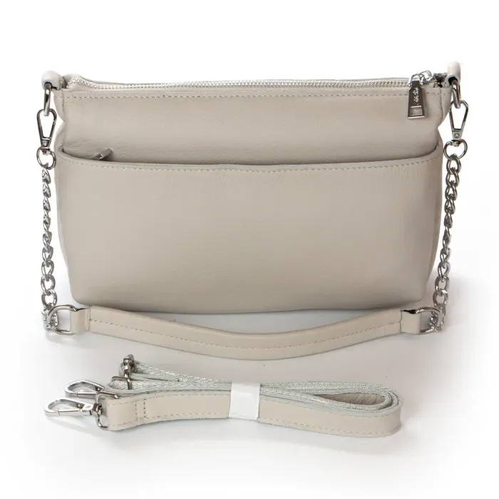 Сумка жіноча Класична шкіра ALEX RAI 2033-9 white-grey