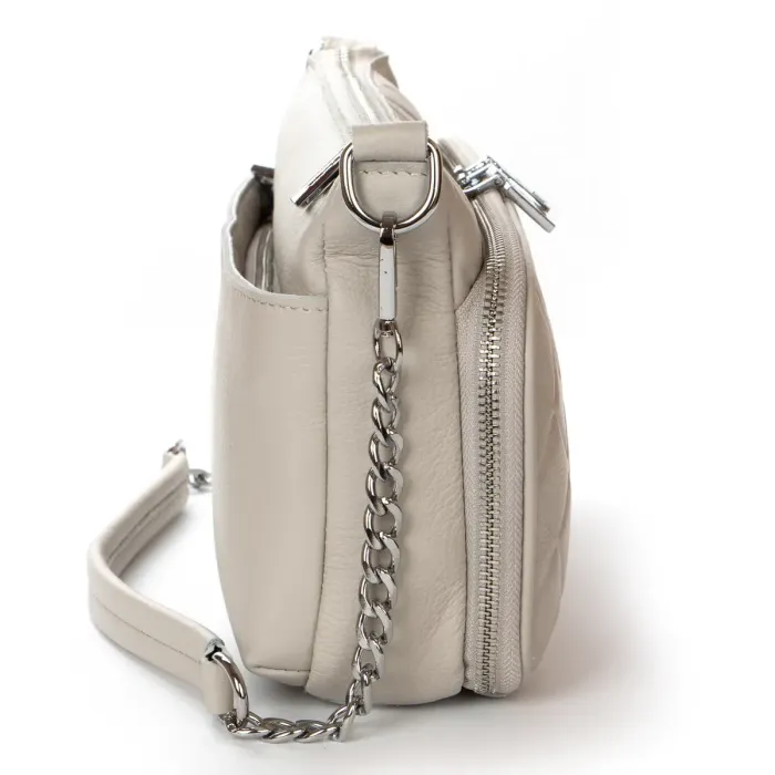 Сумка жіноча Класична шкіра ALEX RAI 2033-9 white-grey