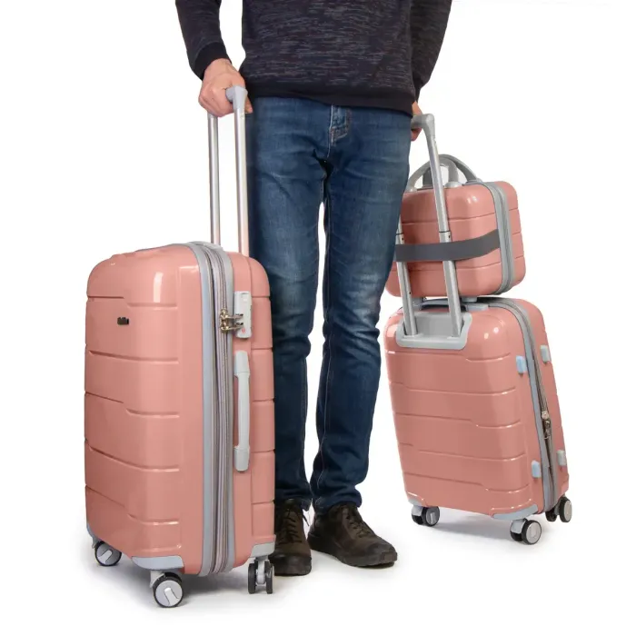 Дорожная Чемодан 2/1 ABS-пластик FASHION PP1-PLUS-1 rose-gold
