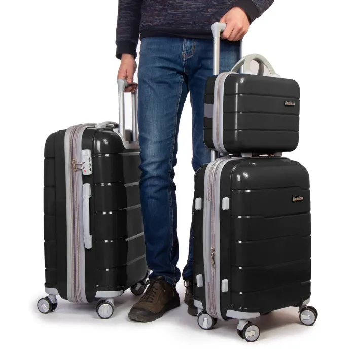 Дорожня Валіза 2/1 ABS-пластик FASHION PP1-PLUS-1 black