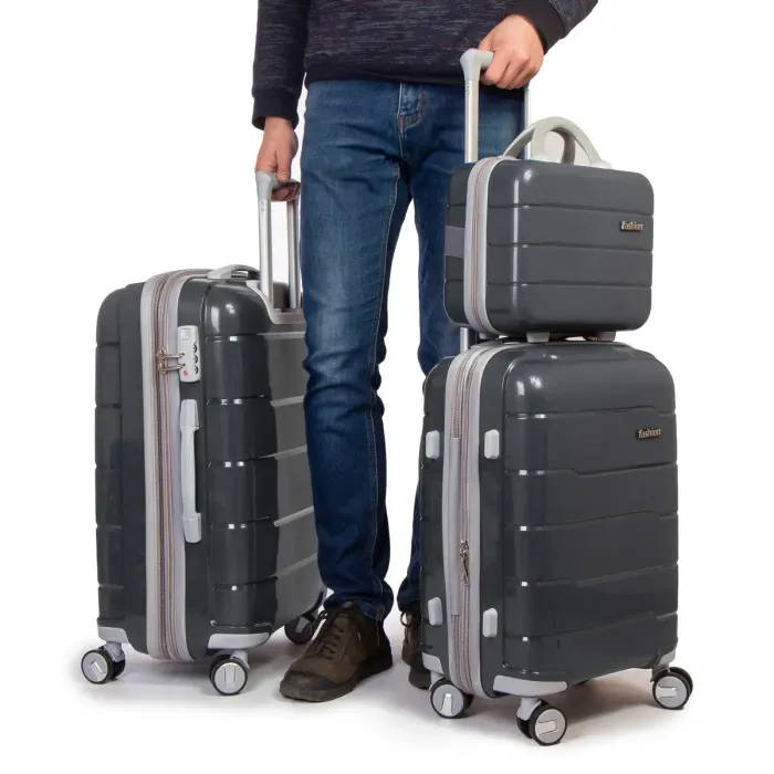 Дорожня Валіза 2/1 ABS-пластик FASHION PP1-PLUS-1 dark-grey