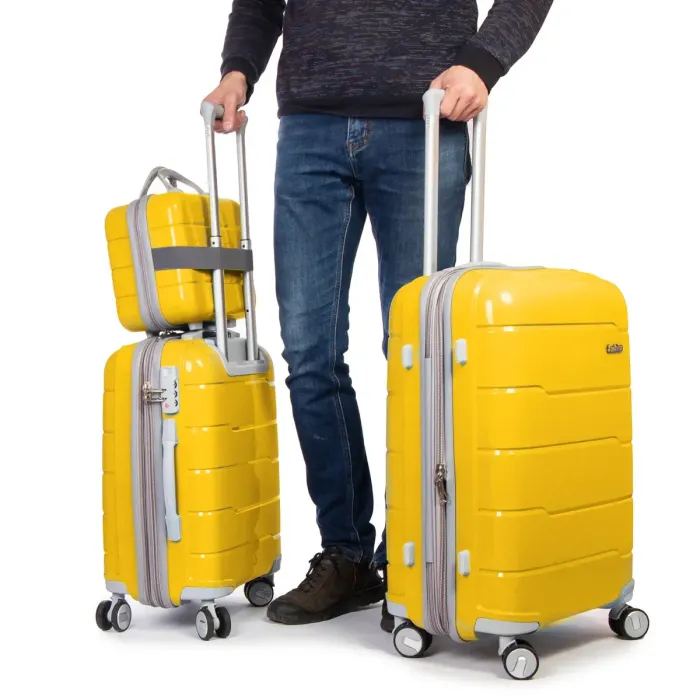 Дорожная Чемодан 2/1 ABS-пластик FASHION PP1-PLUS-1 yellow