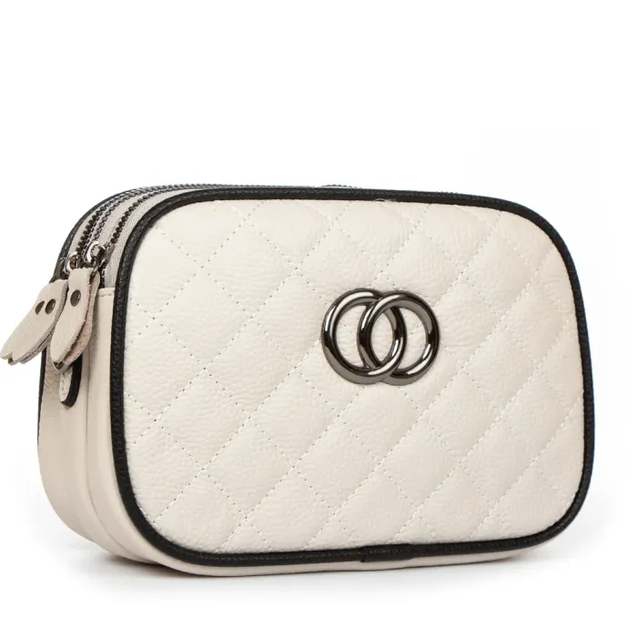 Сумка жіноча Класична шкіра ALEX RAI 2036-9 white-grey