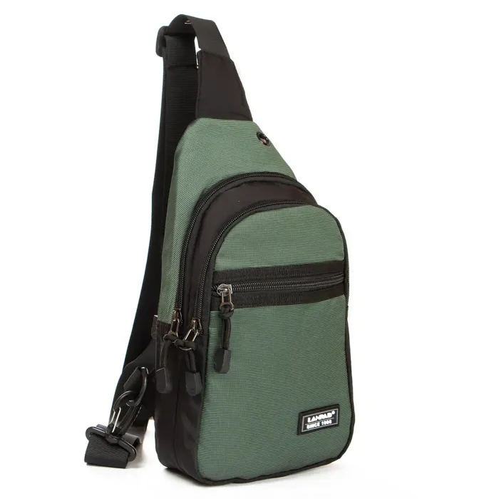 Сумка чоловіча на плече нейлон Lanpad 82050 green