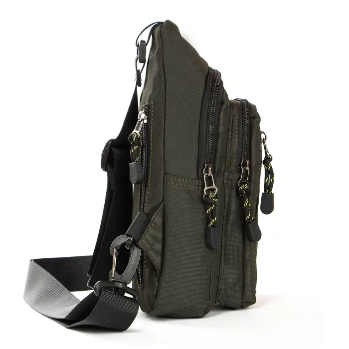 Сумка чоловіча на плече нейлон Lanpad 6033 green
