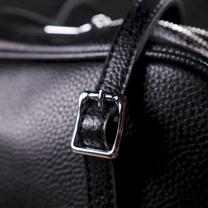 Цікава сумка-клатч зі знімними ручками з натуральної шкіри 22078 Vintage Чорна