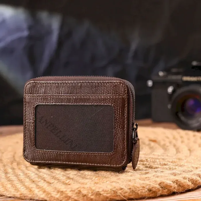 Интересное портмоне из натуральной фактурной кожи CANPELLINI 21493 Коричневое