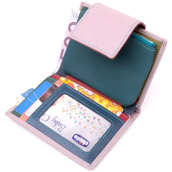 Интересное портмоне с монетницей для женщин из натуральной кожи ST Leather 19452 Бежевый