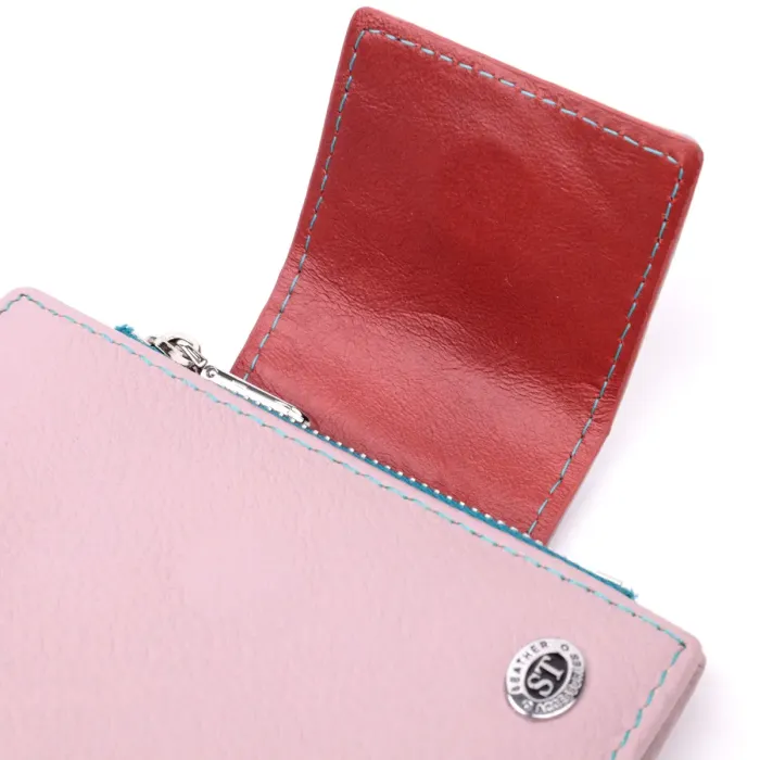 Интересное портмоне с монетницей для женщин из натуральной кожи ST Leather 19452 Бежевый