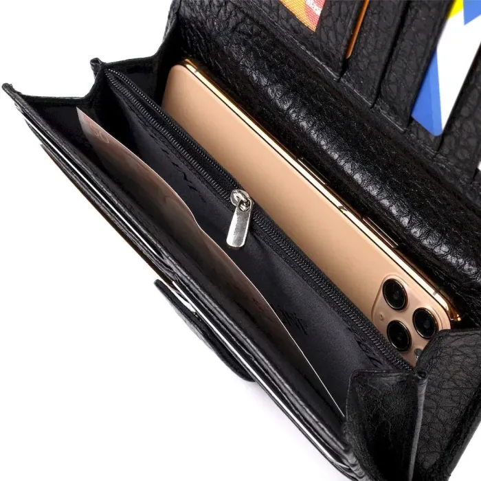 Интересное вертикальное мужское портмоне из натуральной крупнозернистой кожи CANPELLINI 21838 Черное