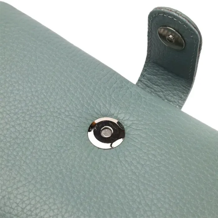 Цікаве жіноче портмоне з натуральної шкіри KARYA 21000 Бірюзовий