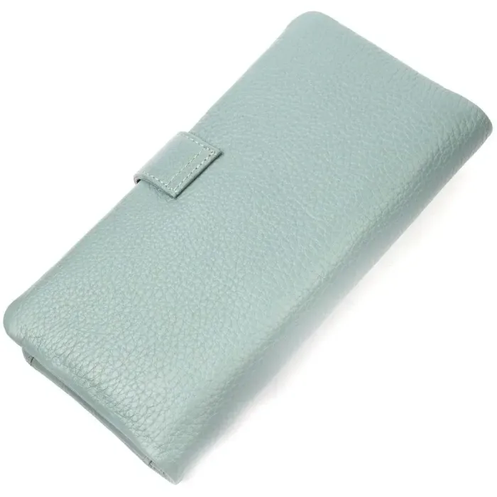 Цікаве жіноче портмоне з натуральної шкіри KARYA 21000 Бірюзовий