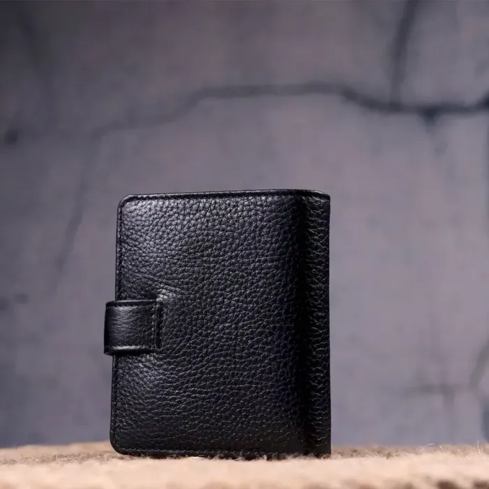 Интересный бумажник для мужчин из натуральной кожи KARYA 21329 Черный