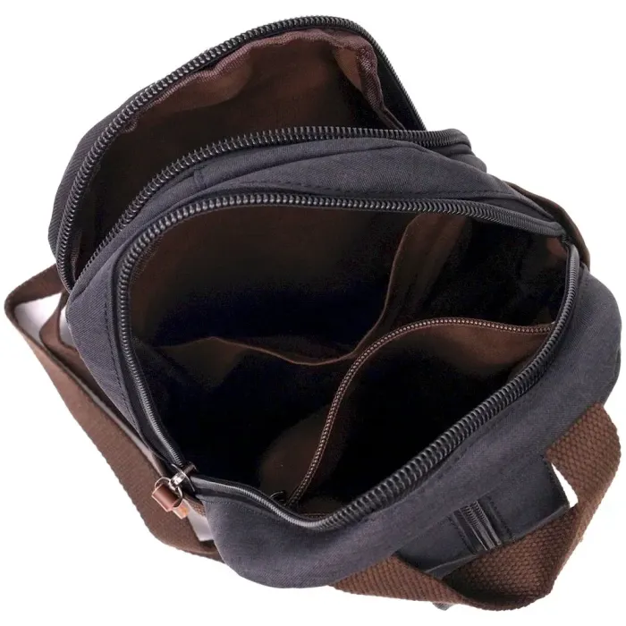 Цікавий рюкзак з поліестеру з великою кількістю кишень Vintage 22148 Чорний