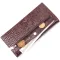 Интересный вертикальный бумажник из натуральной фактурной кожи KARYA 21434 Коричневый