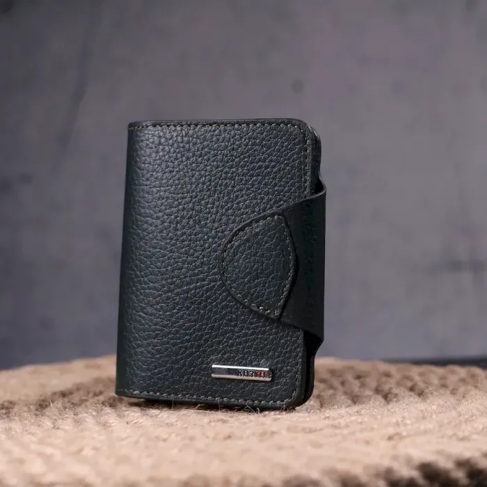 Цікавий жіночий гаманець з натуральної шкіри KARYA 21350 Зелений