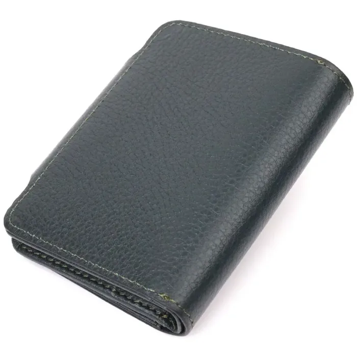 Цікавий жіночий гаманець з натуральної шкіри KARYA 21350 Зелений