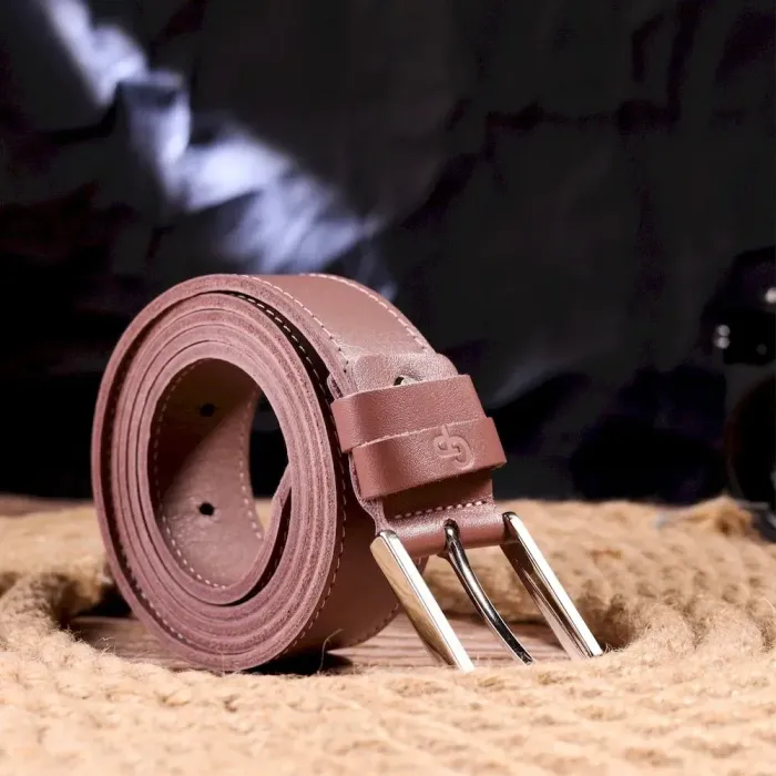 Цікавий жіночий ремінь із натуральної шкіри Grande Pelle 21459 Рожевий