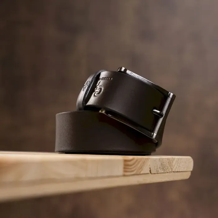 Ремень мужской GRANDE PELLE 00235 кожаный Коричневый