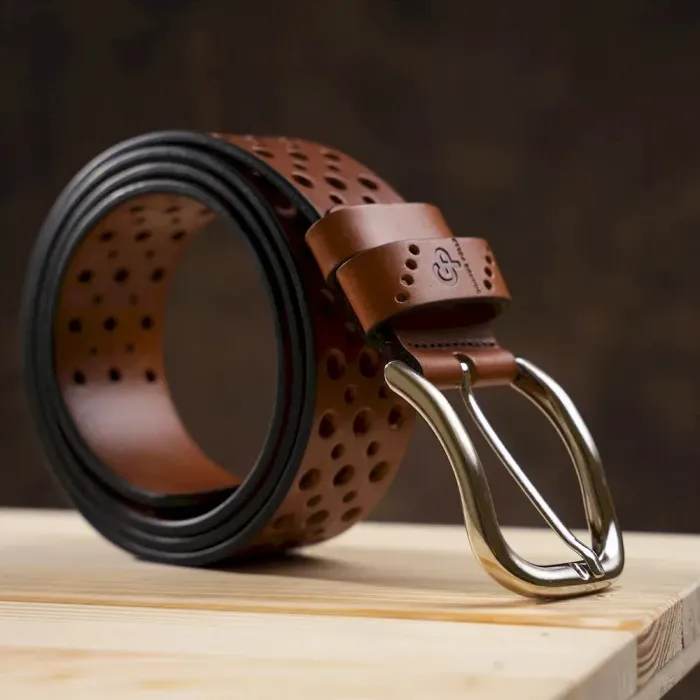 Ремень мужской Grande Pelle 11052 под джинсы Коричневый