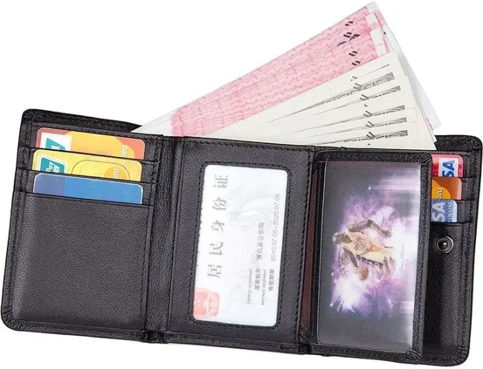 Гаманець Vintage 14467 шкіряний Чорний