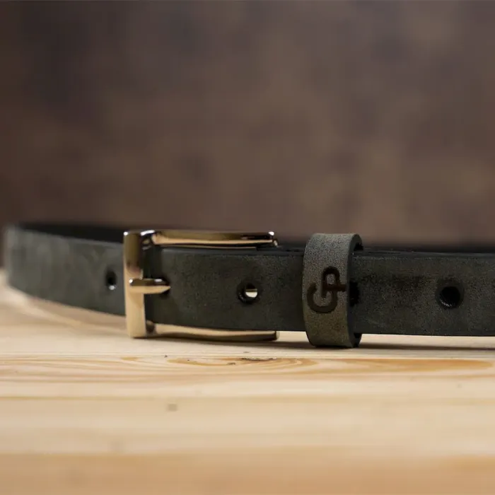 Ремінь жіночий Grande Pelle 11069 Сірий шкіра