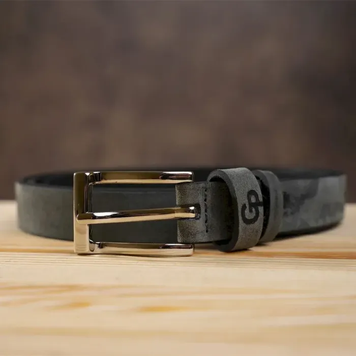 Ремінь жіночий Grande Pelle 11069 Сірий шкіра