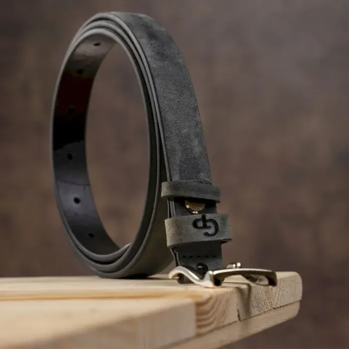 Ремінь жіночий Grande Pelle 11069 Сірий шкіра