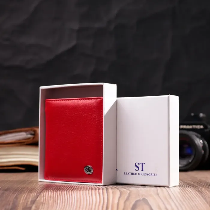 Яскрава модель гаманця з натуральної шкіри ST Leather 19475