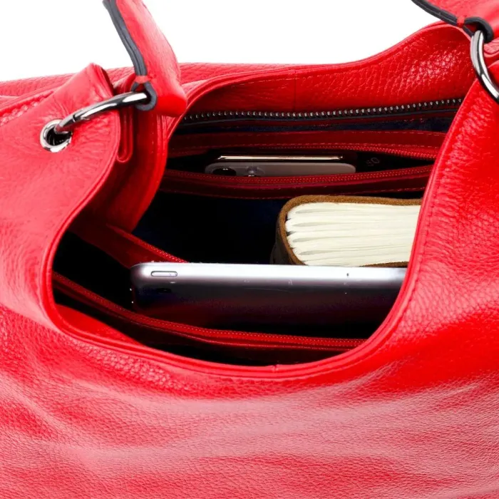 Яскрава сумка жіноча KARYA 20866 шкіряна Червоний