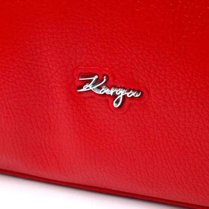 Яркая женская сумка с ручками KARYA 20843 кожаная Красный