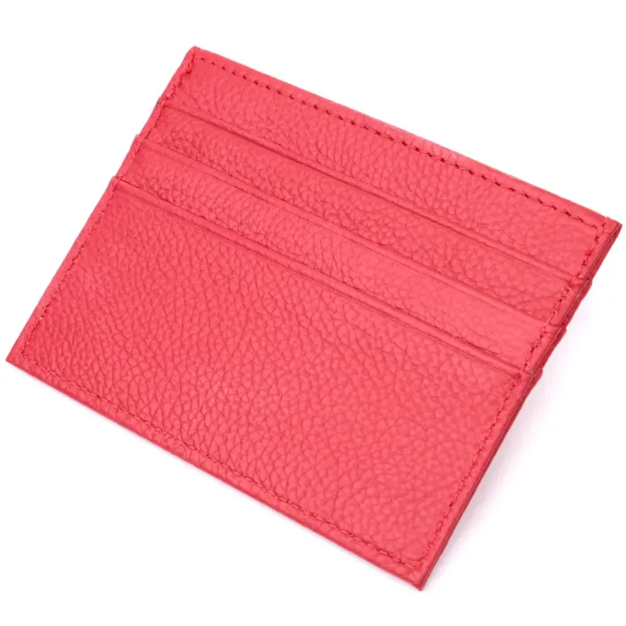 Яскравий кард-кейс із натуральної шкіри ST Leather 22445 Червоний