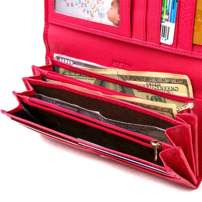 Яскравий гаманець для жінок з натуральної шкіри Boston 19422