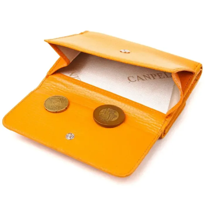 Яскравий гаманець для жінок із натуральної шкіри флотар CANPELLINI 21592 Жовтий