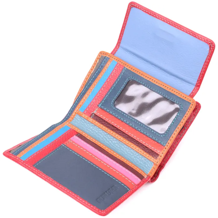 Яскравий гаманець для жінок із натуральної шкіри ST Leather 22503 Червоний