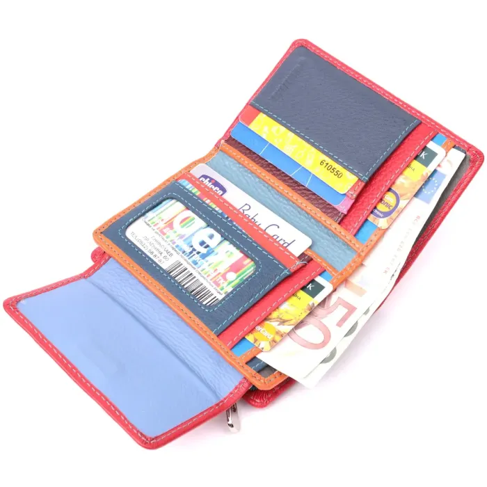 Яскравий гаманець для жінок із натуральної шкіри ST Leather 22503 Червоний