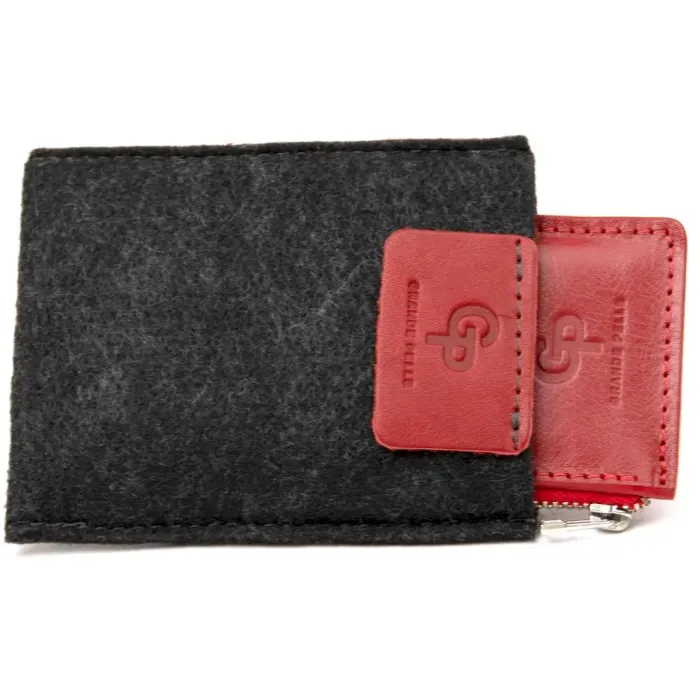Яскравий шкіряний картхолдер GRANDE PELLE 11497 Червоний