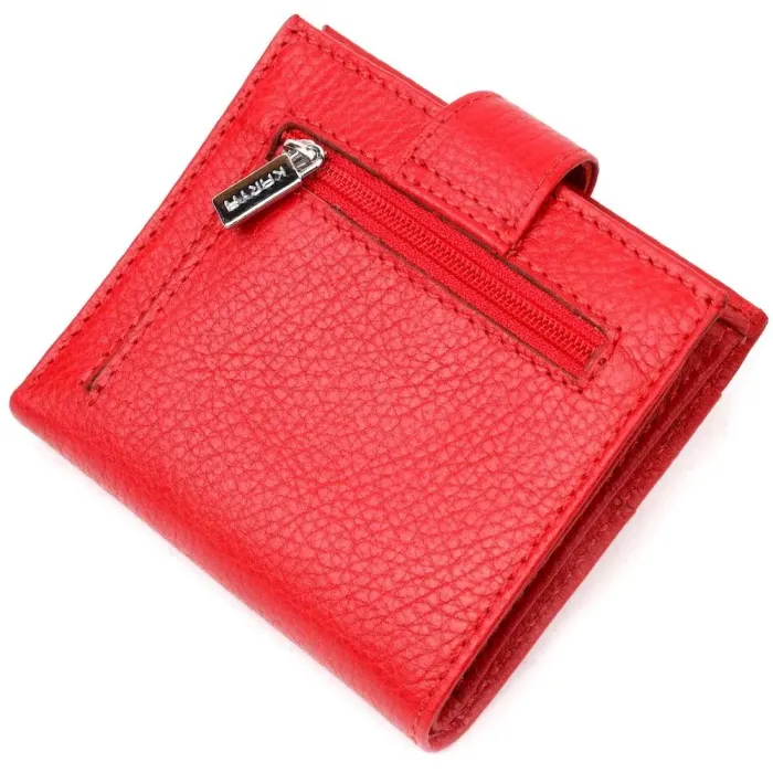 Яркий женский бумажник из натуральной кожи KARYA 20942 Красный