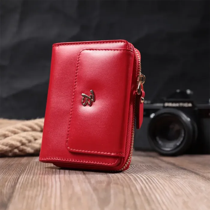 Яркий женский кошелек из натуральной кожи Tony Bellucci 22812 Красный