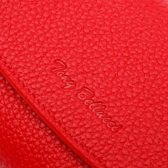 Яркий женский кошелек с монетницей на молнии из натуральной кожи Tony Bellucci 21969 Красный