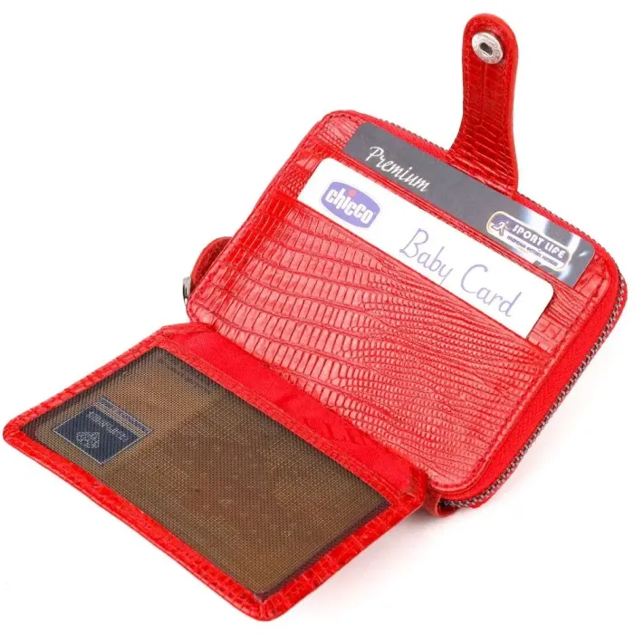 Яскраве портмоне із натуральної фактурної шкіри CANPELLINI 21495 Червоне