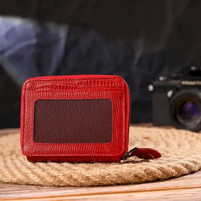 Яскраве портмоне із натуральної фактурної шкіри CANPELLINI 21495 Червоне