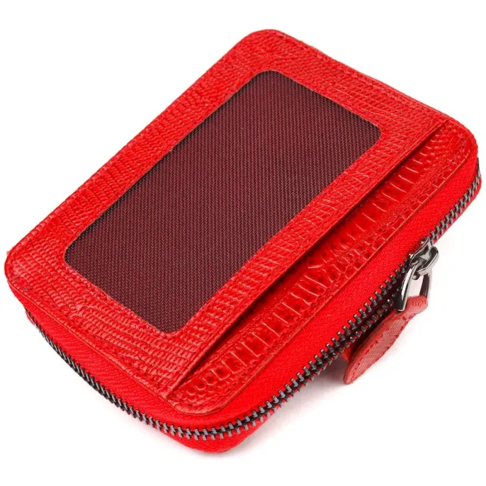 Яскраве портмоне із натуральної фактурної шкіри CANPELLINI 21495 Червоне