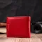 Яркое женское портмоне с блоком для карт из натуральной кожи ST Leather 19471 Красный