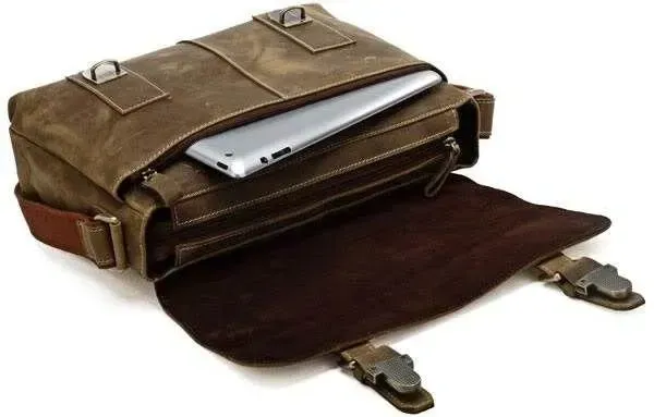 Сумка чоловіча Vintage 14118 вінтажна шкіра Коричнева