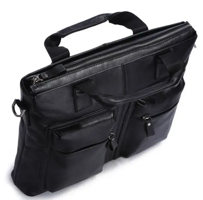 Сумка чоловіча Vintage 14112 для документів А4 Чорна