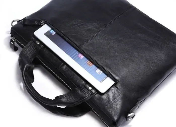 Сумка чоловіча Vintage 14112 для документів А4 Чорна